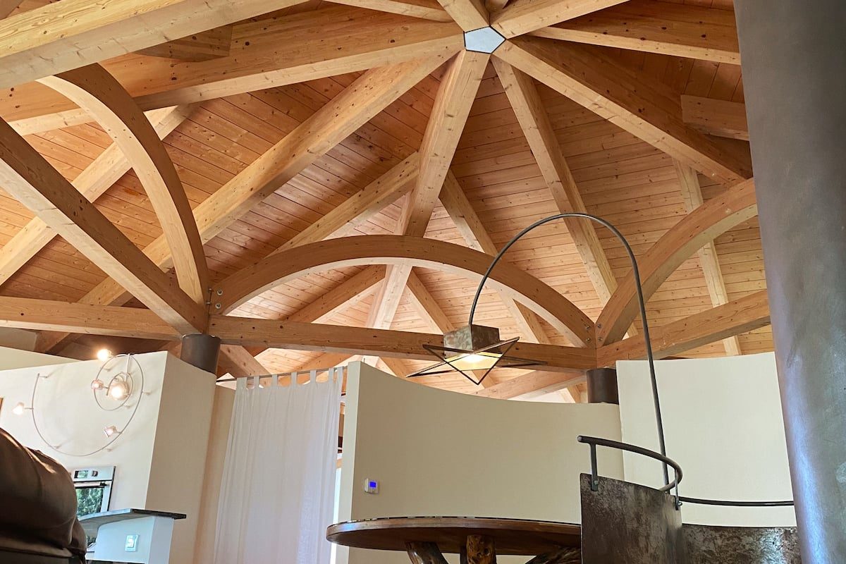 Vaulted timber ceiling