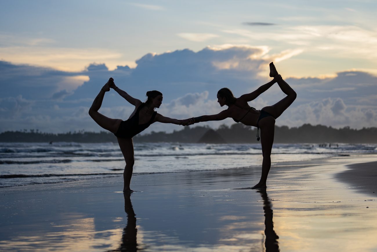 Yoga flow at sunrise